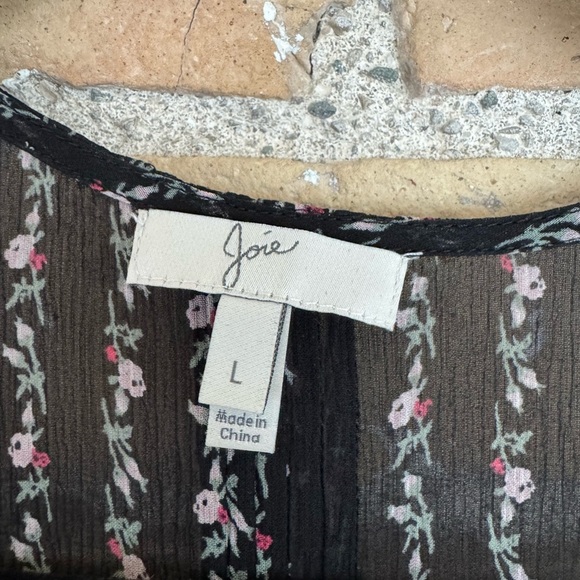 Joie  Black Floral Blouse - Picture 2 of 3